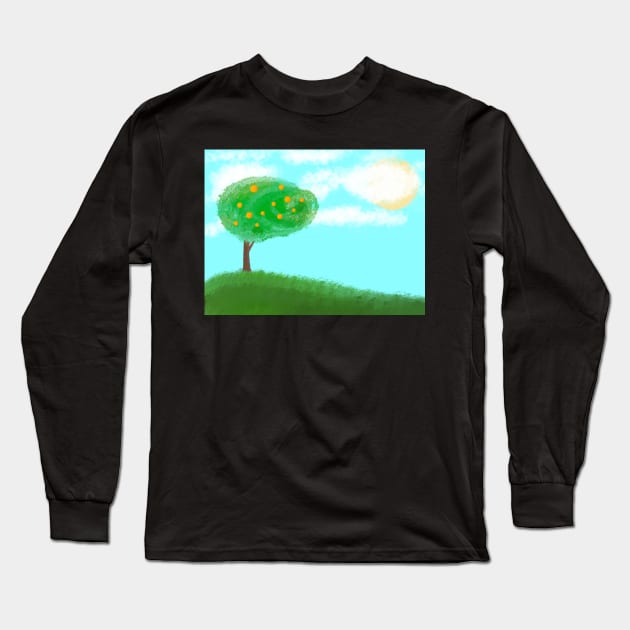 Lemon Tree on a Sunny Day - I wonder how you feel and what you say? Long Sleeve T-Shirt by GelidDexterity